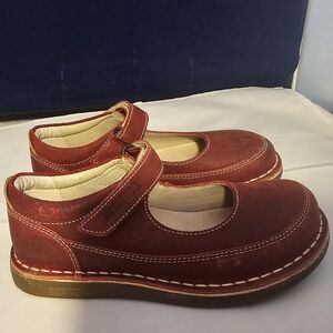 Birkenstock Kids Mary Jane LeatherShoes in Burgundy Sz 29